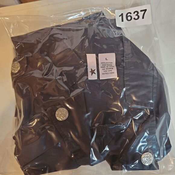 Stella Star Jacket Womens Large Gray Ruffled Cropped Full Zip - Picture 10 of 10